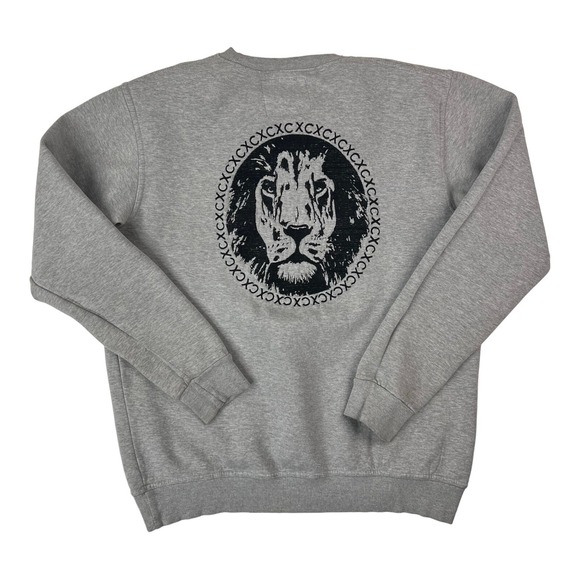 Last Ones Left Other - Last Ones Left Gray Embroidered Lion L/S Crewneck Sweatshirt Mens Size XL